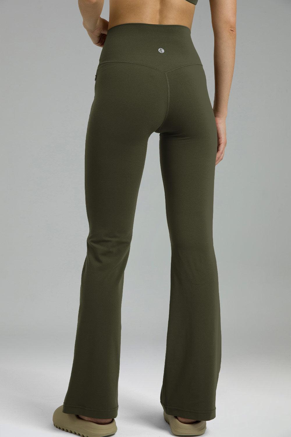 Dreamlux Zip Pocket Yoga Pants Flared Legging Bootcut 29.5