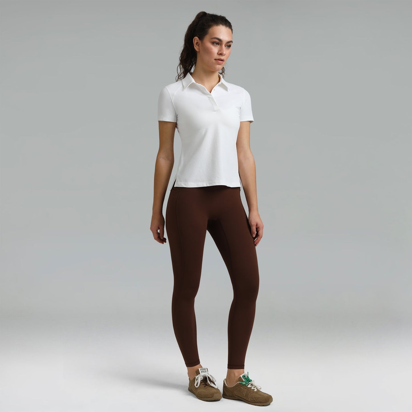 Dreamlux High Waisted No Front Seam Workout Full Length Leggings 28 w/Pockets