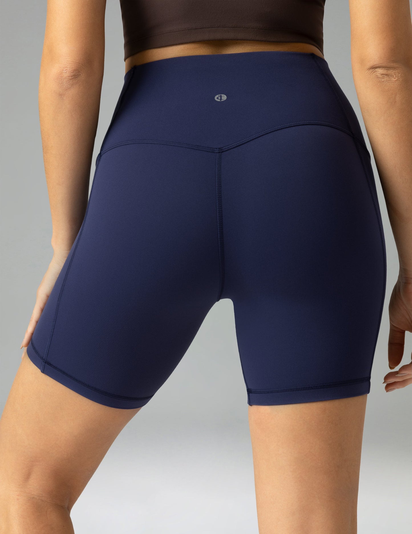 Dreamlux High Waisted No Front Seam 6 Legging Shorts w/Pockets