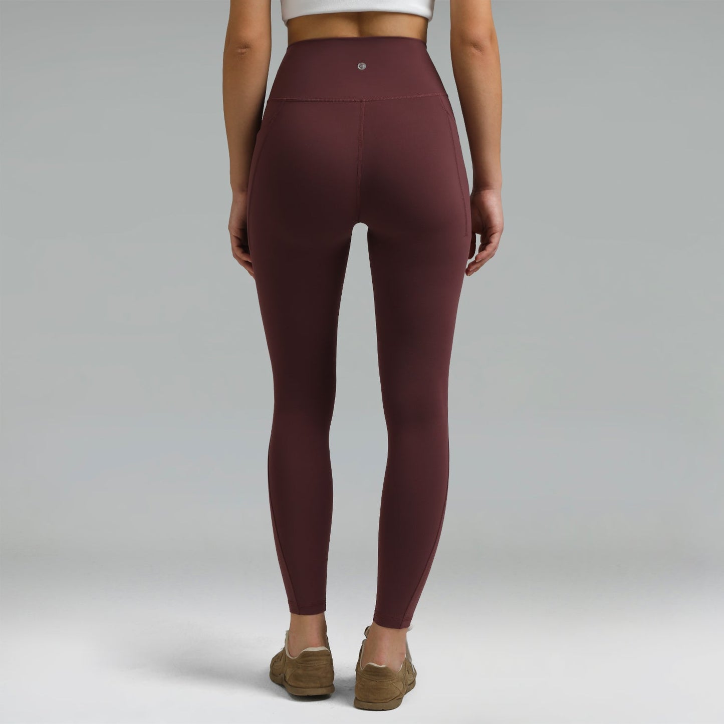 Dreamlux High Waisted No Front Seam Workout Full Length Leggings 28 w/Pockets