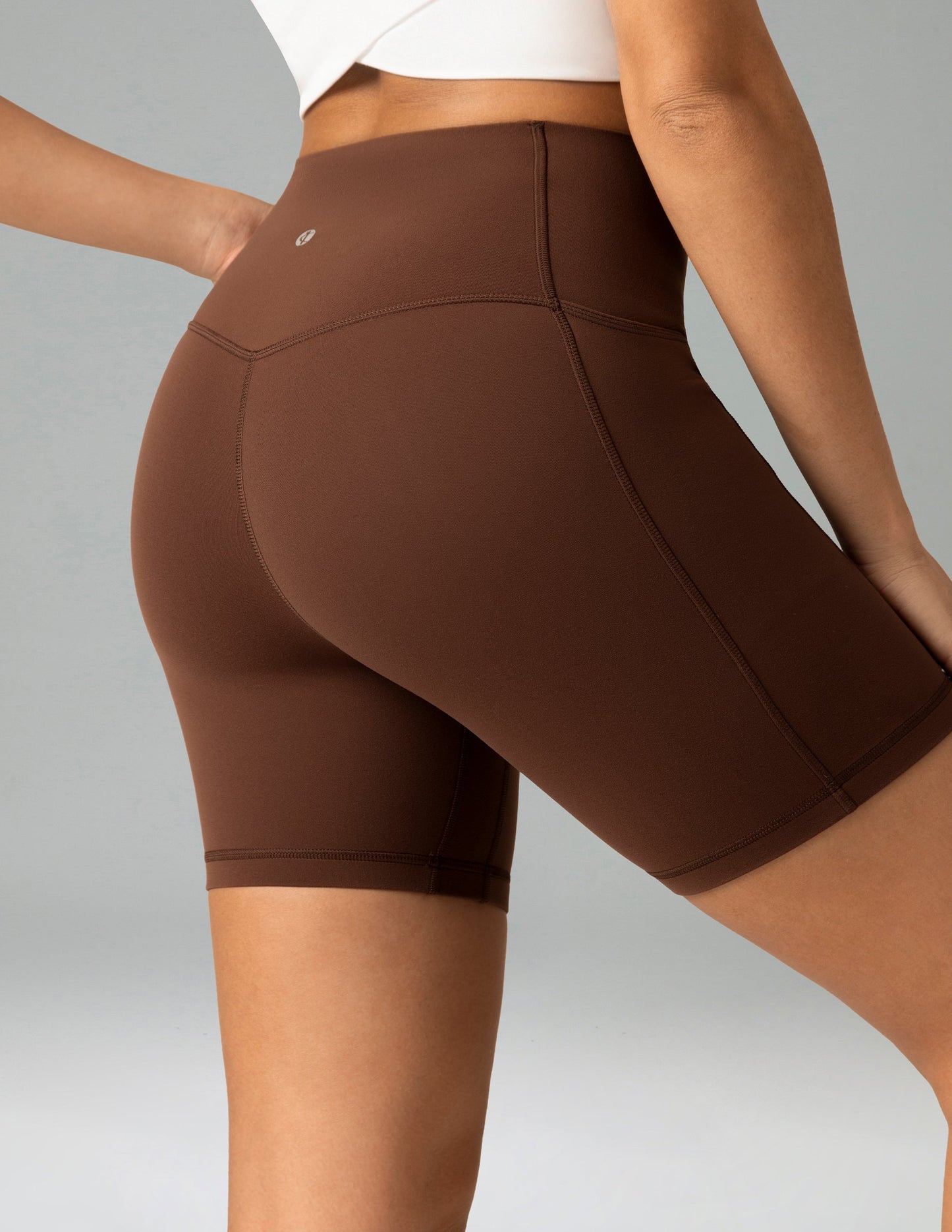 Dreamlux High Waisted No Front Seam 6 Legging Shorts w/Pockets