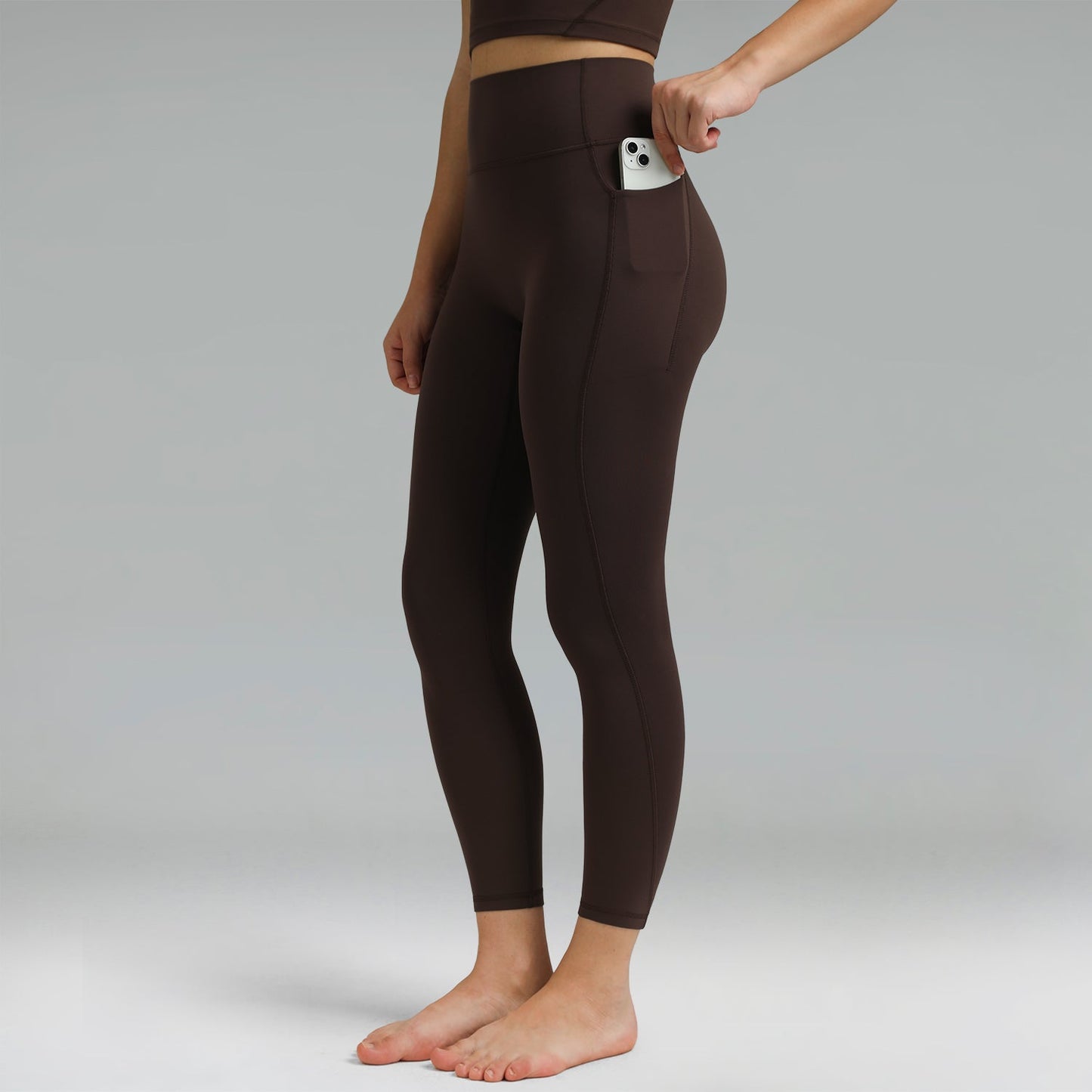 Dreamlux High Waisted No Front Seam Workout 7/8 Leggings w/Pockets