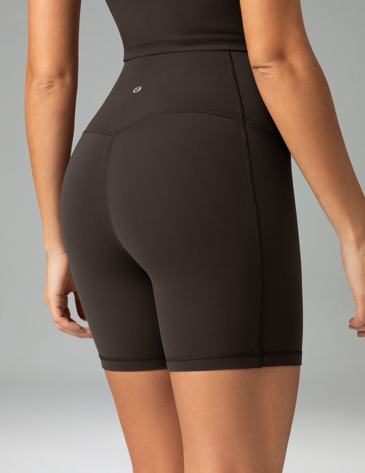 Dreamlux High Waisted No Front Seam 6 Legging Shorts w/Pockets