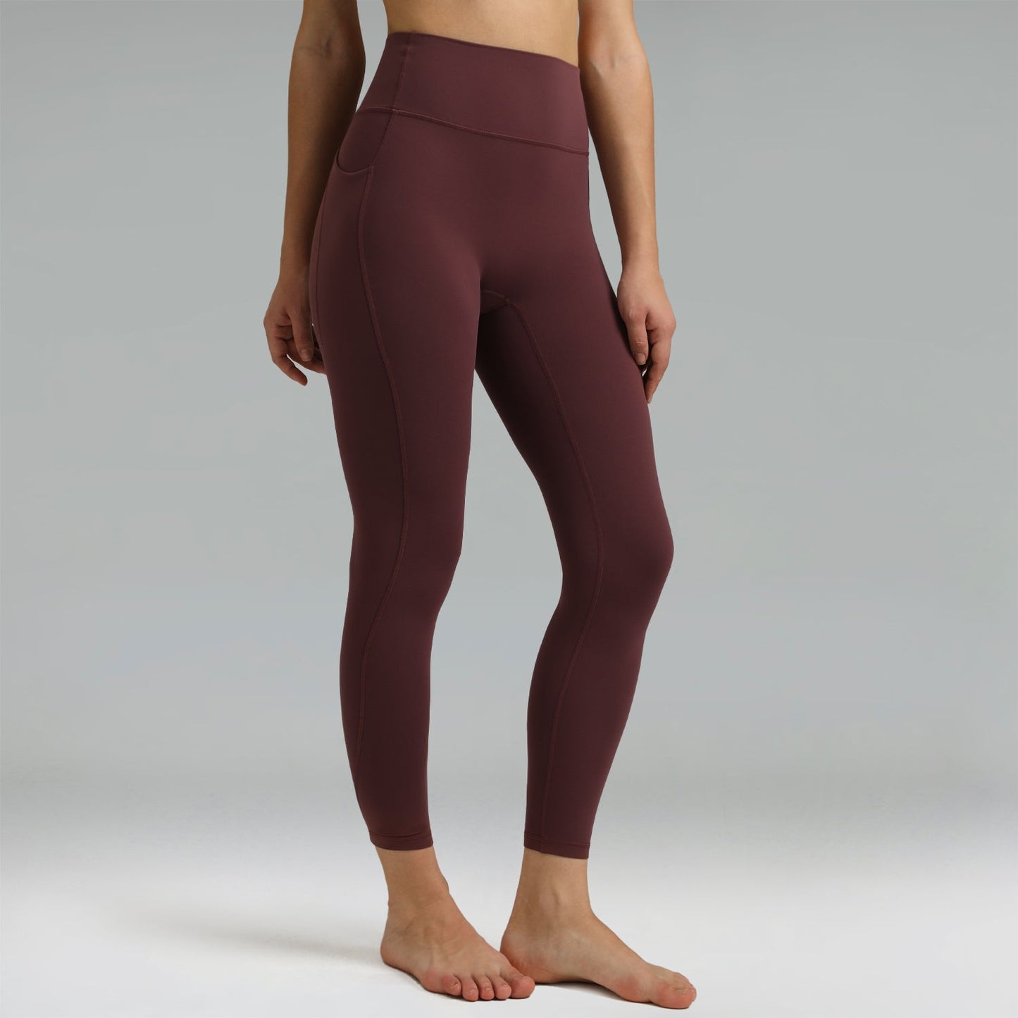 Dreamlux High Waisted No Front Seam Workout 7/8 Leggings w/Pockets