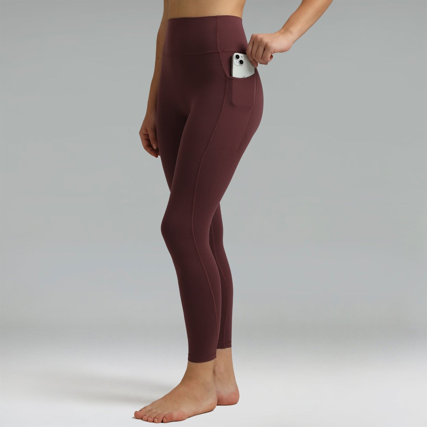 Dreamlux High Waisted No Front Seam Workout 7/8 Leggings w/Pockets