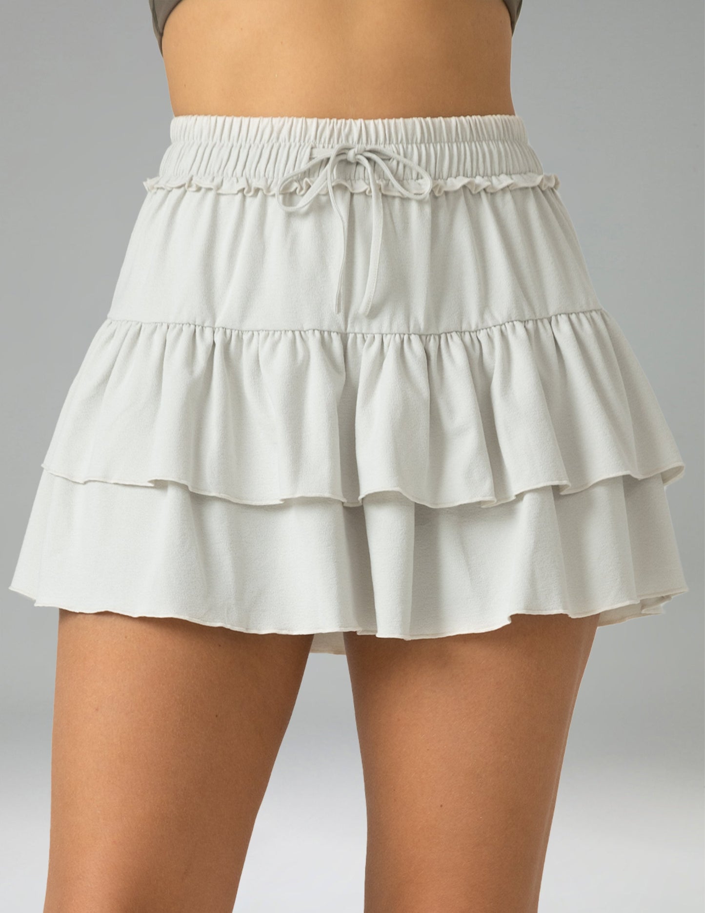 Sorona 3-Layer Ruffle Skirt with Built-In Anti-Exposure Shorts