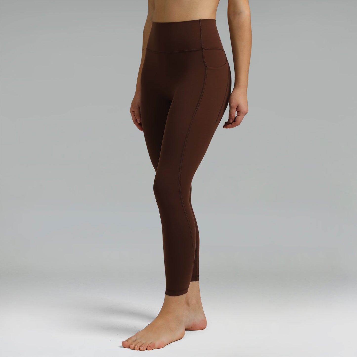 Dreamlux High Waisted No Front Seam Workout 7/8 Leggings w/Pockets