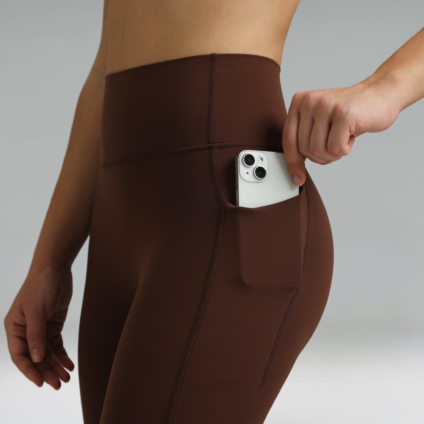 Dreamlux High Waisted No Front Seam Workout 7/8 Leggings w/Pockets