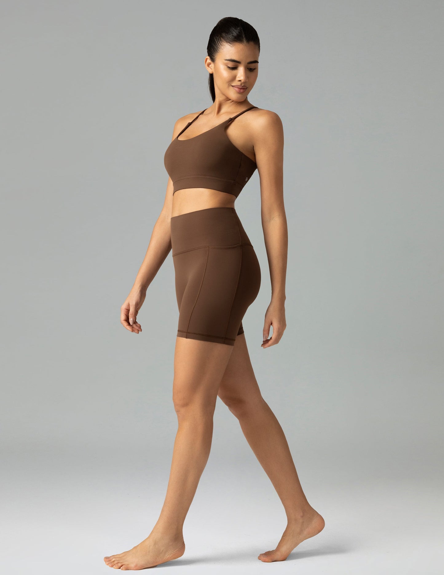 Dreamlux High Waisted No Front Seam 6 Legging Shorts w/Pockets