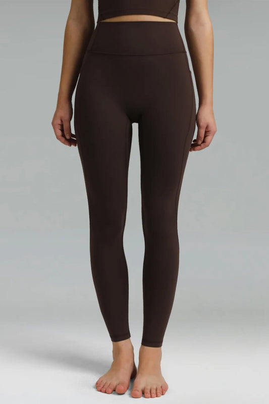 Dreamlux High Waisted No Front Seam Workout Full Length Leggings 28 w/Pockets