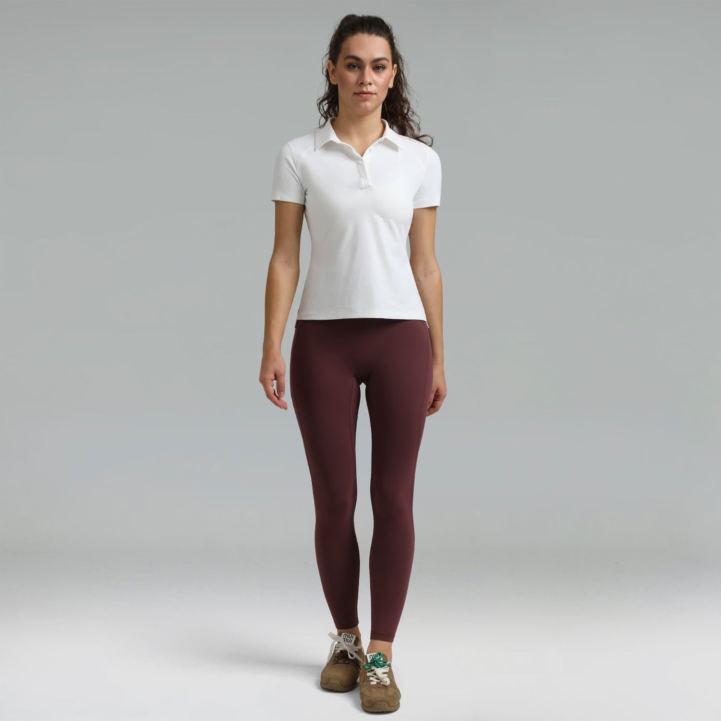 Dreamlux High Waisted No Front Seam Workout Full Length Leggings 28 w/Pockets