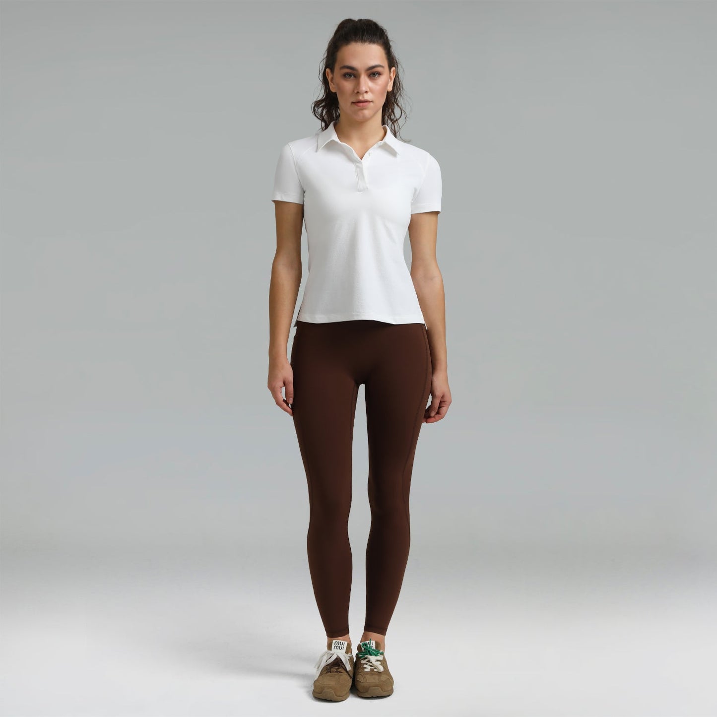 Dreamlux High Waisted No Front Seam Workout Full Length Leggings 28 w/Pockets