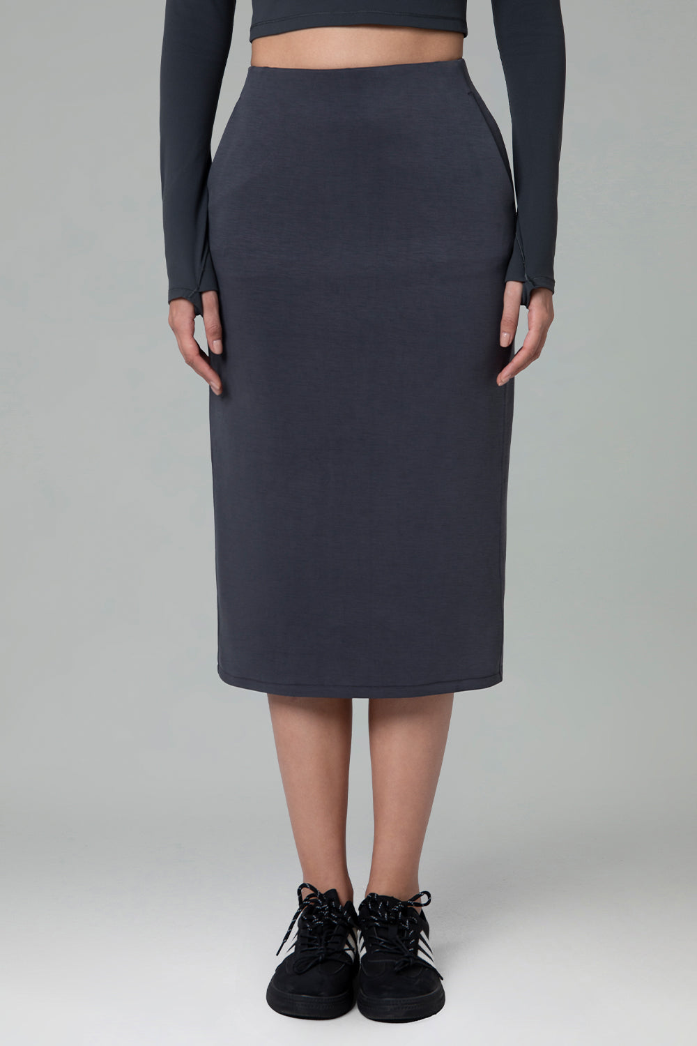 Modal Streamline Midi Skirts w/Pockets