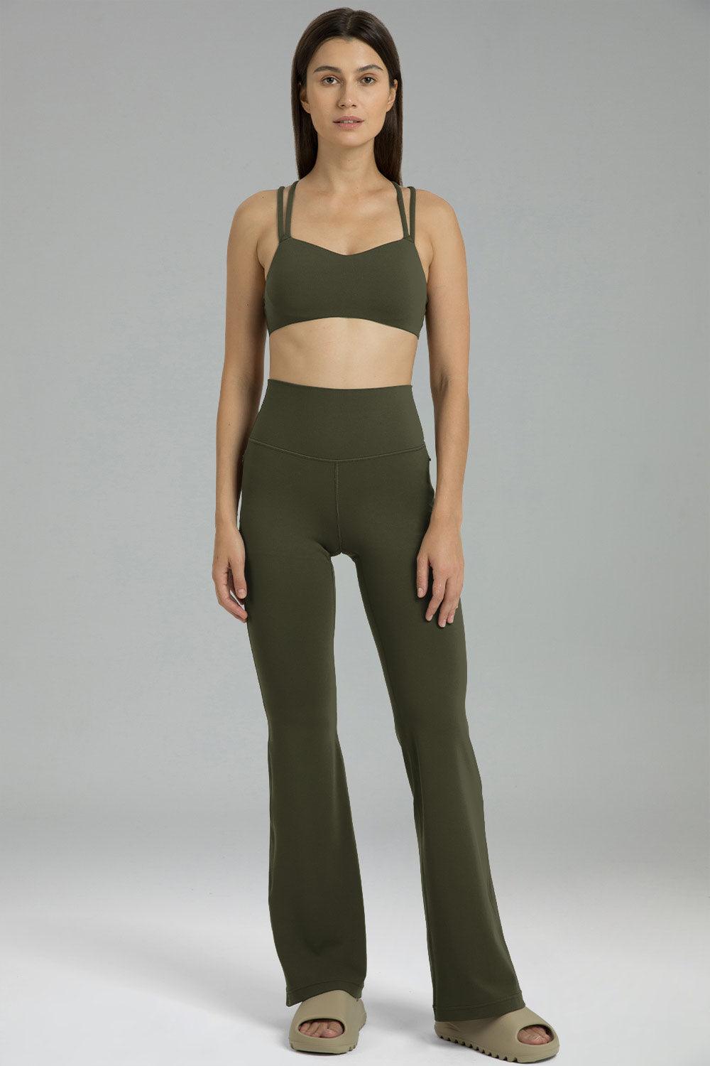 Dreamlux Zip Pocket Yoga Pants Flared Legging Bootcut 29.5