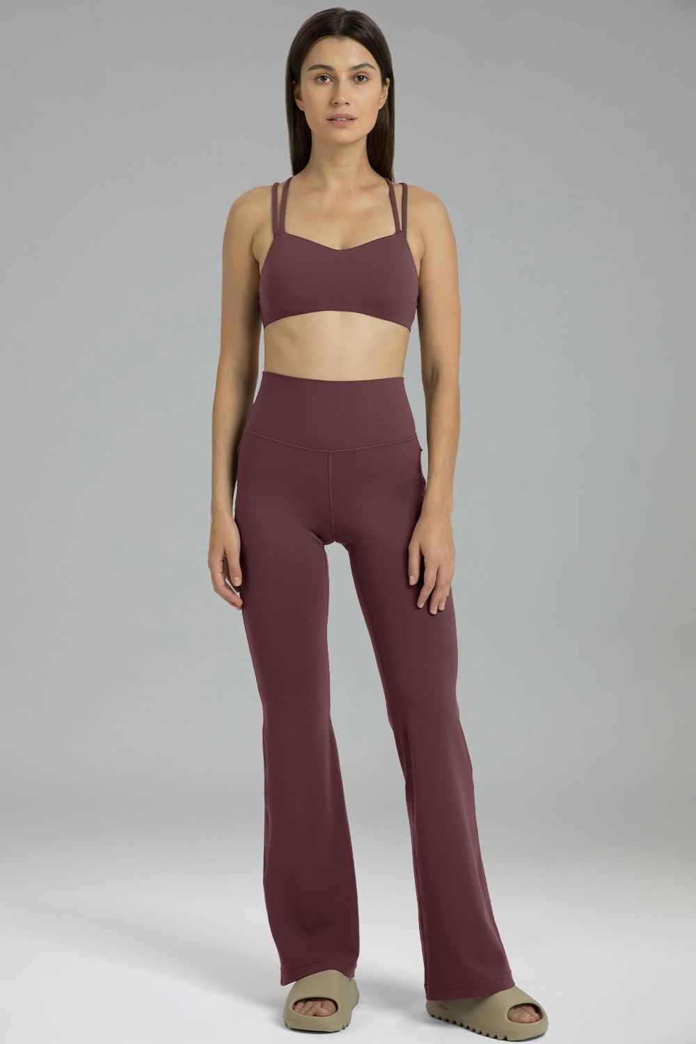 Dreamlux Zip Pocket Yoga Pants Flared Legging Bootcut 29.5