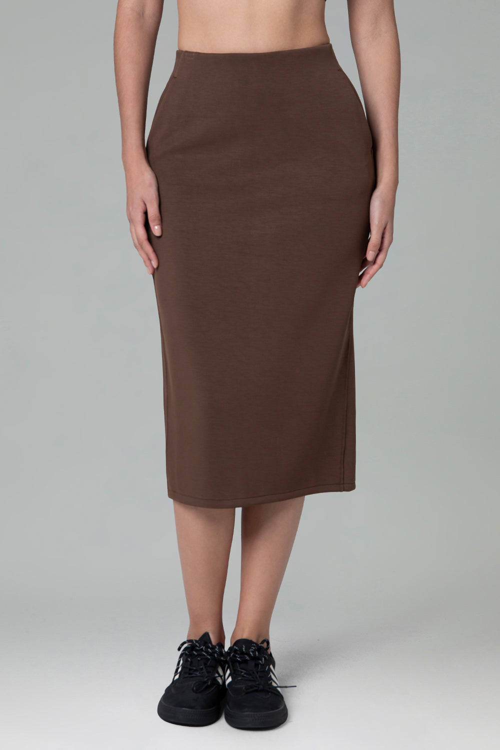Modal Streamline Midi Skirts w/Pockets