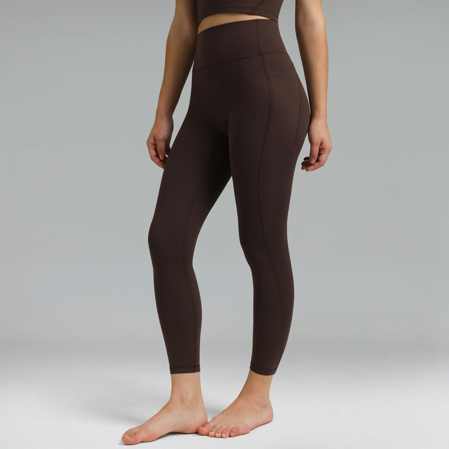 Dreamlux High Waisted No Front Seam Workout 7/8 Leggings w/Pockets