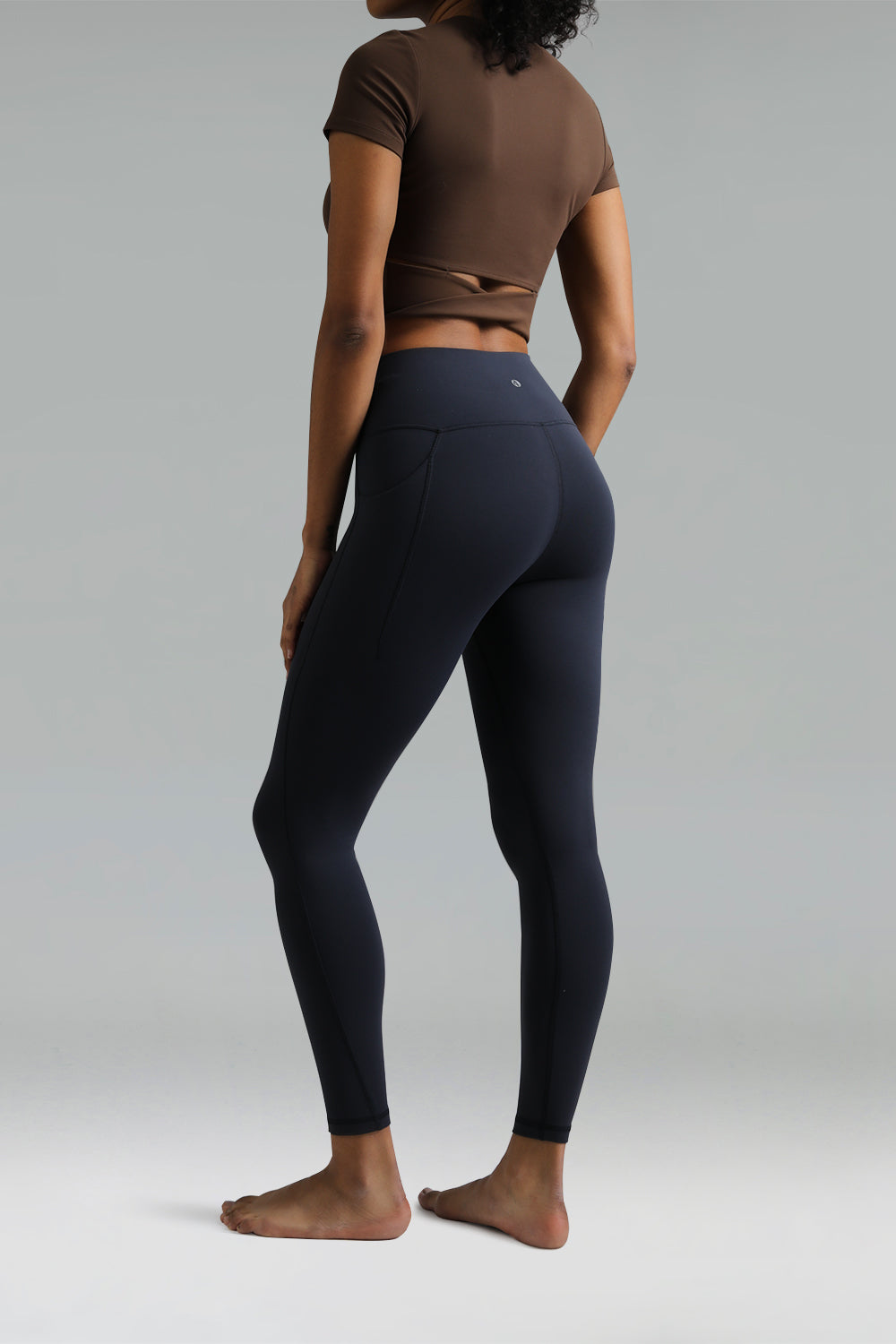 Dreamlux High Waisted No Front Seam Workout 7/8 Leggings w/Pockets