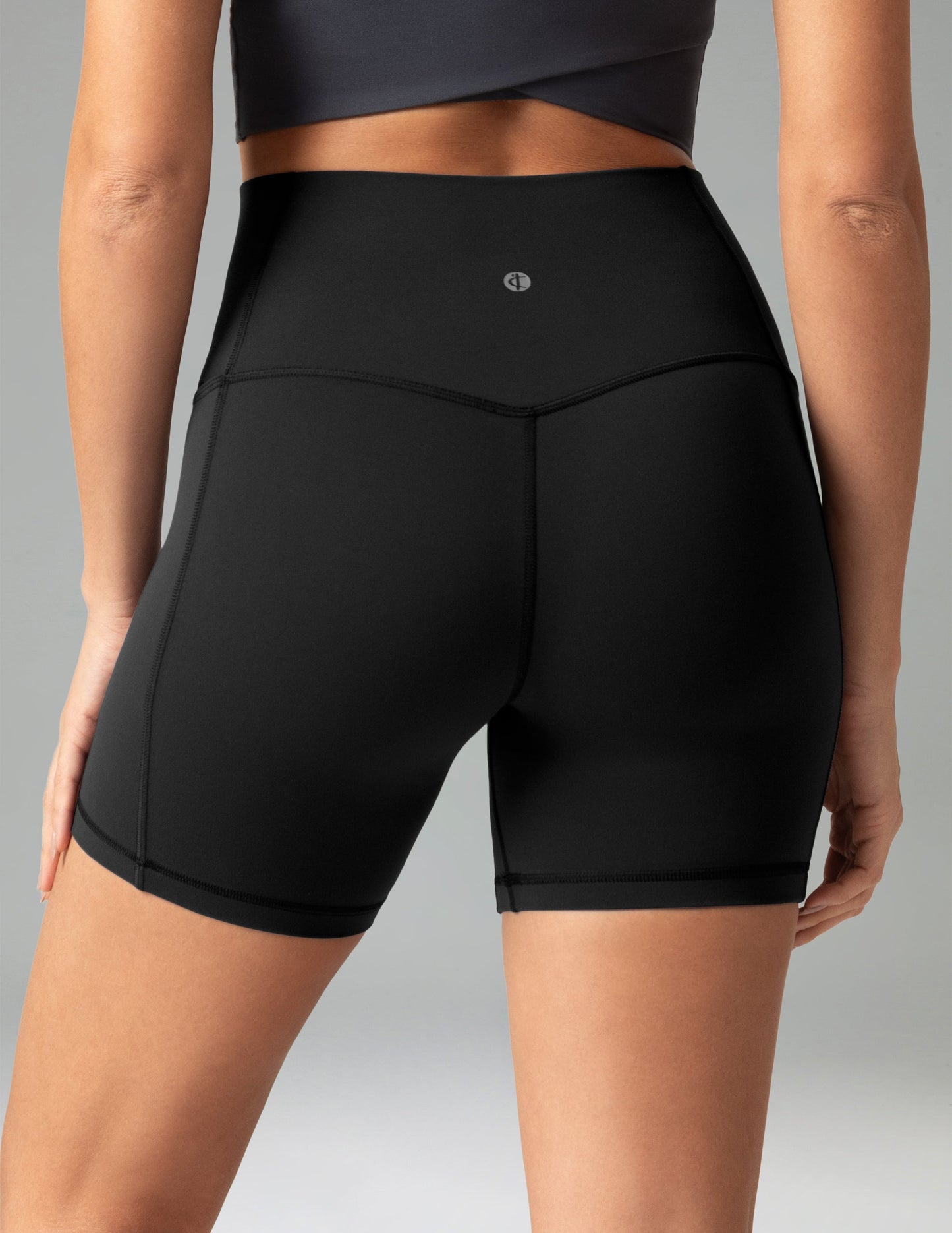 Dreamlux High Waisted No Front Seam 6 Legging Shorts w/Pockets