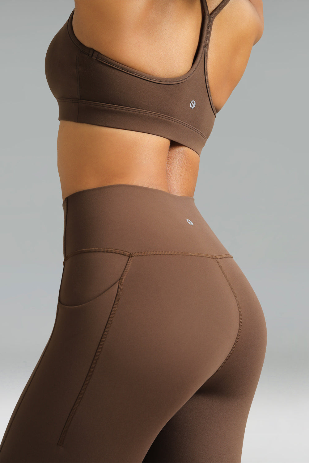 Dreamlux High Waisted No Front Seam Workout Full Length Leggings 28 w/Pockets