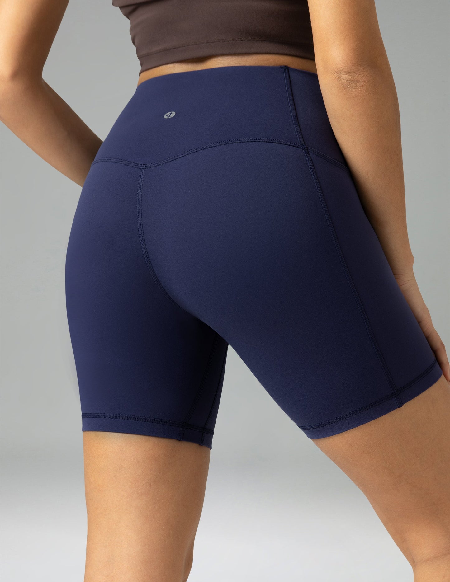 Dreamlux High Waisted No Front Seam 6 Legging Shorts w/Pockets