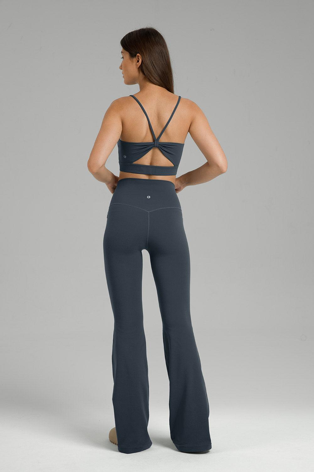 Dreamlux Zip Pocket Yoga Pants Flared Legging Bootcut 29.5