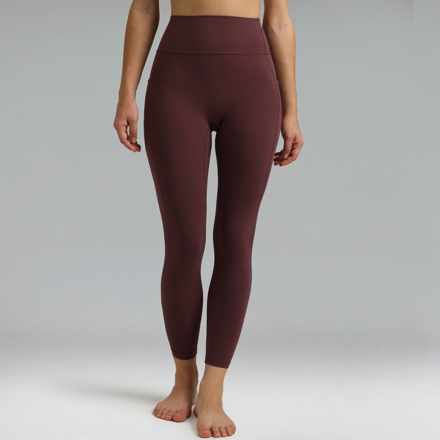 Dreamlux High Waisted No Front Seam Workout 7/8 Leggings w/Pockets