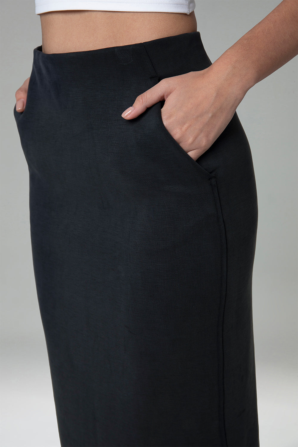 Modal Streamline Midi Skirts w/Pockets