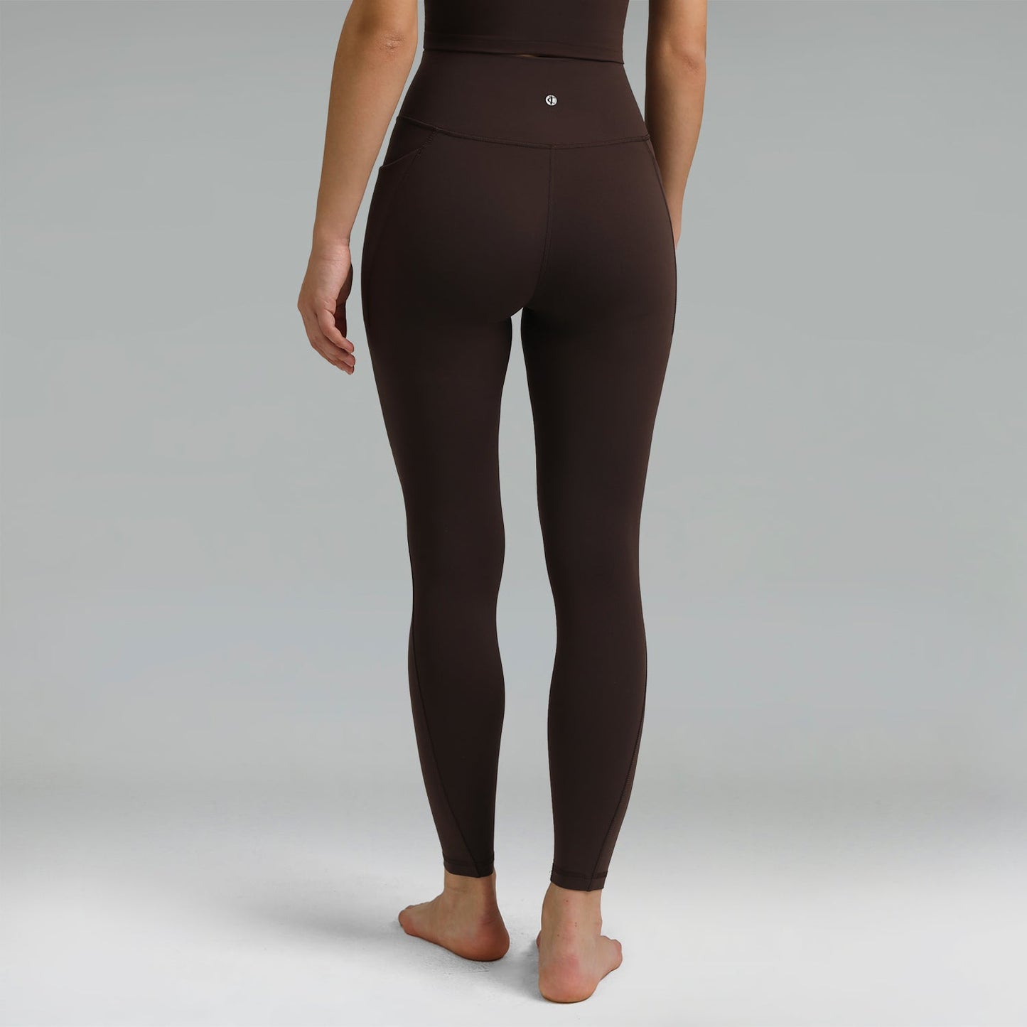 Dreamlux High Waisted No Front Seam Workout Full Length Leggings 28 w/Pockets