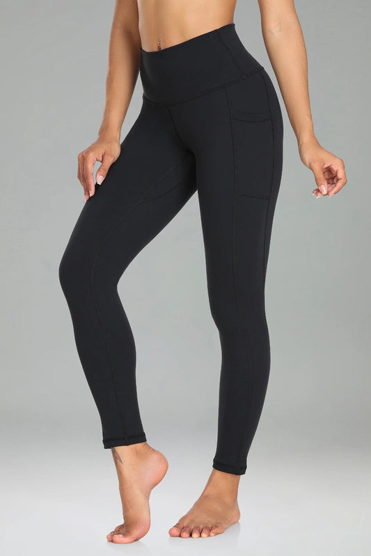 Essential No-Roll High Waisted Sports Leggings 25 w/Pockets